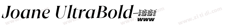 Joane UltraBold字体转换